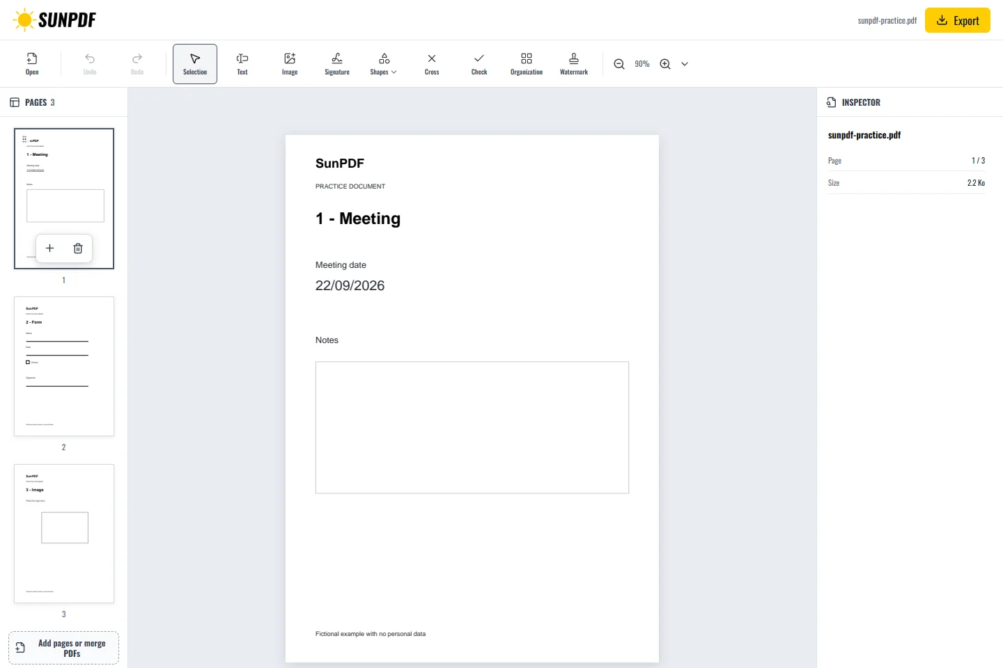 Editar PDF, SunPDF